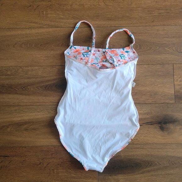 Womens Floral Sz S One Piece Swimsuit Tummy Control Ruched Eomenie New No Tags - Picture 7 of 12